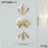 Novo Pingente de Plástico com Glitter Dourado Desenho Animado Decoração de Árvore de Natal Janela