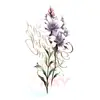 Pegatinas de Tatuaje Temporales de Flor Nueva de Colores para Brazo Transfronterizas, Rosa Roja Grande, Impermeables y a Prueba de Sudor, Pegatinas Temporales Desechables, Flores Realistas
