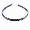 Diadema Deportiva para Hombre de Cabello Presionado Plástico Simple Onda Trasera Cabeza Negro Dentado Placa Ligera Accesorios para el Vello Facial de Mujer