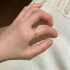 Anel de Prata Esterlina S925 Estilo Francês com Zircônia Fosca para Mulheres, Anel Aberto Ajustável de Luxo Leve de Nicho de Alta Qualidade, Anel Versátil para o Dedo Indicador