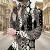 Camisa Casual Masculina de Manga Longa com Gola, Estampa Digital 3D, Padrão Moderno, Lançamento Primavera 2026, Europeia e Americana, Transfronteiriça