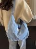 Denim Bag Feminino 2024 Novo Estilo Coreano Trendy College Student Class Bag Grande Capacidade Casual All-match Tote Bag
