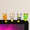 Decoración Creativa para Escritorio de Oficina de Animales Pequeños Estabilizador de Ánimo Figura de Dibujos Animados Adorno para Pantalla de Computadora Alivio del Estrés