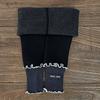 Etiqueta de tela con volantes empalmada Leggings para niños Otoño e Invierno Nuevo Forro polar Engrosado Pantalones para niñas Mallas para bebés