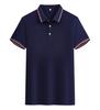 Camisas Polo de Negocios al por Mayor Algodón Tencel Manga Corta Cuello Vuelto Ropa Profesional Transpirable Tops Unisex