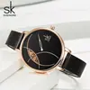 SHENGKE SHENGKE SK0091 Reloj de mujer con correa de malla creativa de moda de otoño Reloj sencillo para mujer