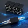 Conector Directo de Red RJ45 Extensor de Cable de Red para Computadora Conector 8P8C Conector Directo Blindado Divisor