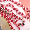 Série de Natal Vidro Artesanal Comércio Exterior ins Bonito Contas DIY Brincos DIY Colar Artesanal Acessórios vintage