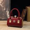 Bolso de Clip de Cuero Brillante para Mujer, Nuevo Modelo 2026 Versátil Estilo Coreano Simple Ligero Bolso de Mano Bolso Cruzado al Hombro
