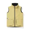 Chaleco de Trabajo Color Sólido 2026 Talla Grande Multibolsillo Casual Chaleco Exterior Holgado Sin Mangas Cuello Alto