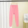 Pantalones de Algodón Puro de Otoño para Niños Gorditos, Pantalones Cálidos para Niños, Pantalones de Algodón Base Amplios y Sueltos, Pantalones Individuales para Niñas Gorditas, Pantalones de Pijama Forrados para Hombres