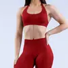 Top de yoga curto transfronteiriço europeu e americano, regata de alta elasticidade em três camadas com sutiã embutido, costas e ombros bonitos, gola halter, confortável e justo ao corpo