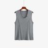 Top sin mangas versátil con cuello en U para mujer de talla grande, Prendas de punto para mujer, Principios de otoño 2026, para mujeres con sobrepeso, Capa base o chaleco exterior 22508
