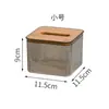 Tapa de tablero compuesto caja de pañuelos creativa minimalista nórdica para uso doméstico, sala de estar, mesa de centro, caja de pañuelos transparente para comedor