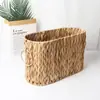Cesta de Armazenamento de Grama de Cabacinha Tecida à Mão Cesta de Armazenamento para Papel Higiênico e Diversos Decoração de Hotel Cesta de Armazenamento Portátil de Grande Capacidade