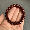 India Sándalo Rojo Hoja Pequeña Pulsera de Cuentas Barril Estrella Dorada Completa Sándalo Tipo Antiguo Pulsera de 108 Cuentas para Hombres y Mujeres Juguete Cultural de Madera Cuentas Budistas