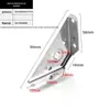 Suporte Trapezoidal Multifuncional para Pendurar Suporte de Canto Acessórios Suporte para Móveis Parafuso de Ângulo Espessado Suporte de Aço Inoxidável Suporte de Prateleira