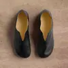 Versión de piel de oveja - mocasines minimalistas, de suela blanda, punta redonda, corte en V, sin cordones, estilo nuevo, zapatos planos versátiles para mujer, perfectos para ir al trabajo