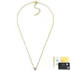 Collar de plata de ley S925 con diseño de nicho de moissanita para mujer, cadena de clavícula de plata de lujo ligero romántico francés de alta gama para mujer