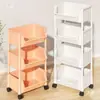 Estantería móvil de piso de múltiples capas con ruedas sala de estar dormitorio dormitorio niños pequeña estantería carro estante de almacenamiento