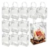 En stock Bolso Transparente Transfronterizo Bolsa de Empaque para Té de Leche de Plástico PVC Regalo Popular de Internet Bolsa de Regalo para Empaque Manual