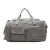 Bolsa de Viaje Plegable de Gran Capacidad, Ligera, Sencilla, Informal, para Deportes, Yoga y Fitness, Bolsa de Equipaje de Doble Espalda con Separación de Seco y Húmedo