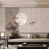 Mural de Bambú de Flores y Pájaros Estilo Chino Simple Liso Estilo Zen Wabi-Sabi Papel Tapiz Pared de Fondo de Sofá Salón de Té B&B