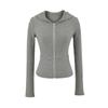 Conjunto de Sudadera con Capucha y Chaqueta de Manga Larga Ajustado Corto para Chica Caliente con Pantalones Casuales de Cintura Alta que Cubren la Cadera y Ligeramente Acampanados para Mujer