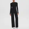 Nuevo Conjunto Deportivo Ajustado con Cremallera de Manga Larga Transpirable de Secado Rápido Pantalones de Pierna Recta para Correr, Fitness, Yoga al Aire Libre para Mujer