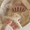 Pinza de garra de lunares estilo coreano, pinza para el pelo modelo nuevo de alta gama 2026, pinza de tiburón grande exquisita para cabello grueso