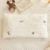 Almohada para Bebé Recién Nacido Acolchada Algodón Puro Nube 0-12 Bebé Antivómito Plana Almohada Cojín Universal para Todas las Estaciones