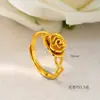 Loja de ouro com anel de ouro rosa areia designer de nicho feminino anel de abertura de senso sênior para presente de namorada