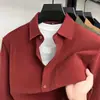 Camisa de Manga Longa 100% Algodão Masculina Casual de Negócios Cor Sólida Outono/Inverno Camada Base Clássica Estilo Old Money Roupa Masculina