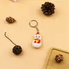 Chaveiro de Natal de Borracha Macia de PVC Desenho Animado de Natal Árvore de Natal Fofo Pingente de Chaveiro 3D Pequeno Presente