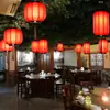 Lustre de Lanterna de Pele de Ovelha Estilo Chinês Lanterna Vermelha Festiva de Ano Novo para Exterior Antiga Pátio Restaurante Varanda Casa de Chá Ponto Turístico