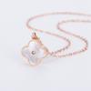 Ponto de fábrica Internet Celebridade ins Estilo Vermelho e Branco Duas cores All-match Moda Titânio Aço Shell Rosa Ouro Colar de Clavícula Feminina