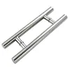 Aço Inoxidável Tubo Redondo Vidro Fosco Médio Maçaneta de Porta Maçaneta de Porta Sem Moldura Simples Espessada Maçaneta de Porta de Correr Atacado