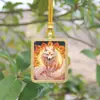 Fornecimento Direto da Fábrica Estilo Xizang Pingente Thangka Colorido Dourado Pintado à Mão Nove Caudas Raposa Raposa Fada Tara Verde Pingente Thangka Colar