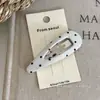 Pasador de Tela de Alta Calidad Estilo Coreano Simple Negro y Blanco con Puntos Pasador Retro Gota de Agua Pinza BB Pinza Lateral Pinza para Flequillo