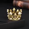 Corona de Perlas de Lata Adornos para Decoración de Pastel Ramo Decorativo Corona Nupcial Cumpleaños Horneado Disfraces Suministros Venta al por Mayor