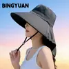 Chapéu de Sol de Aba Larga para Verão Feminino Modelo 2026 Protetor Facial Proteção UV Xale Chapéu de Sol Chapéu para Ciclismo ao Ar Livre Personalizado