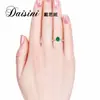 Anillo de esmeralda geométrico simple de plata S925 nuevo de Daisini joyería de moda exquisita venta al por mayor