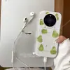 Adecuado para Funda de Teléfono Móvil Huawei Mate80, Nueva Silicona Mt70Pro+, Linda y Personalizada Hw Pintura al Óleo Verde Lima Pera