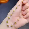 Pulseira Tesouro Amarelo Azul Natural Cristal Super Rosa Cor Transparente Papalacha Deslumbrante Tamanho 5A 4*4mm