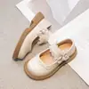 2025 Primavera e Outono Novo Estilo Sapatos Pequenos de Couro Sapatos Individuais para Meninas Sapatos Infantis para Crianças Médias e Grandes Solado Macio Moda Estudantil Sapatos de Princesa para Meninas
