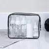 Bolsa transparente com zíper transfronteiriça à vista bolsa de cosméticos em PVC bolsa de lavagem bolsa com zíper de PVC bolsa de armazenamento transparente