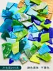 Mosaico de Recortes de Lámina de Mica Vidrio de Colores Translúcido Transparente Fragmentos Irregulares Hecho a Mano