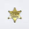 Insígnia de Policial Estrela de Cinco Pontas Europeia e Americana Broche de Liga Metálica Roupas Chapéu Mochila Joias Medalha Pin de Bronze Acessórios Estoque Pronto