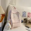 Mochila Dulce para Mujer en Colores Macaron, Bolso Escolar para Campus, Estilo Coreano, Diseño de Nicho, Mochila Versátil con Lazo para Salidas
