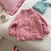 Chaqueta de Polar para Niña 2026 Invierno Nuevo Estilo Engrosada Suave Amigable con la Piel con Capucha y Cremallera Top Cálido para Niños